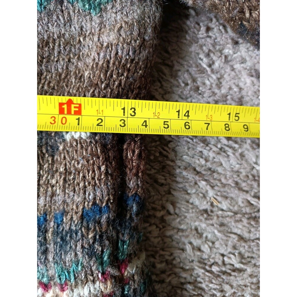 Polo Sport Turtle Neck Sweater Women's Medium Wool  Linen Nordic Pattern Knitted - Picture 6 of 7